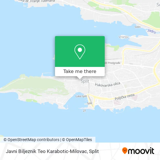 Javni Biljeznik Teo Karabotic-Milovac map