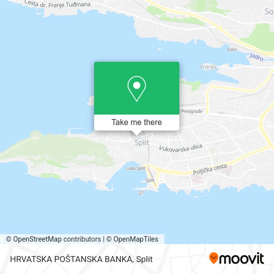 HRVATSKA POŠTANSKA BANKA map