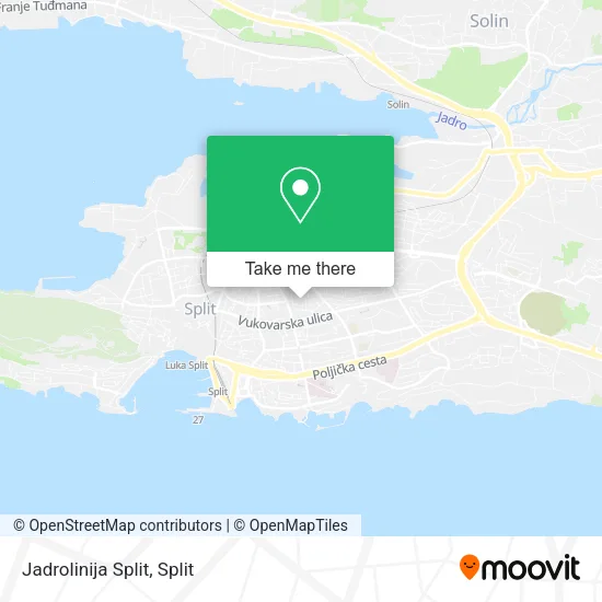 Jadrolinija Split map