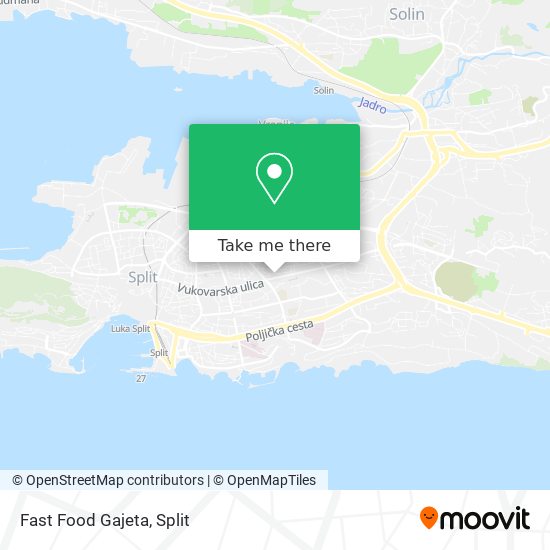 Fast Food Gajeta map