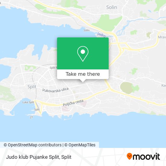 Judo klub Pujanke Split map