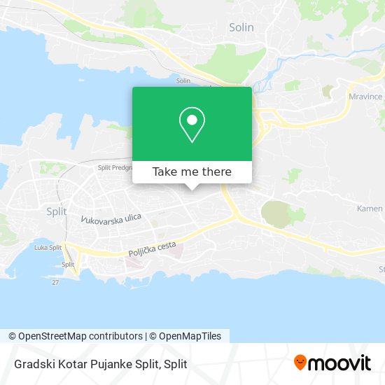 Gradski Kotar Pujanke Split map
