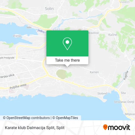 Karate klub Dalmacija Split map