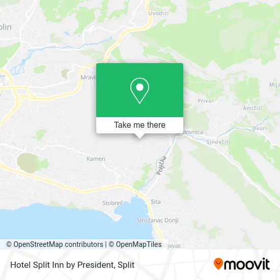 Hotel Split Inn by President map