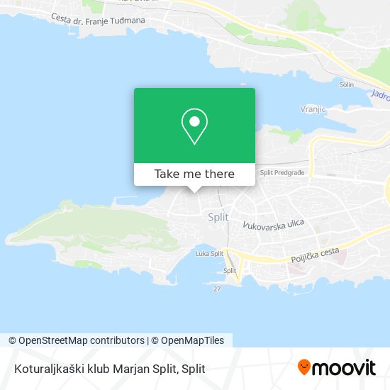 Koturaljkaški klub Marjan Split map