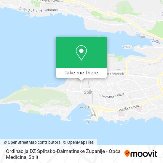 Ordinacija DZ Splitsko-Dalmatinske Županije - Opća Medicina map