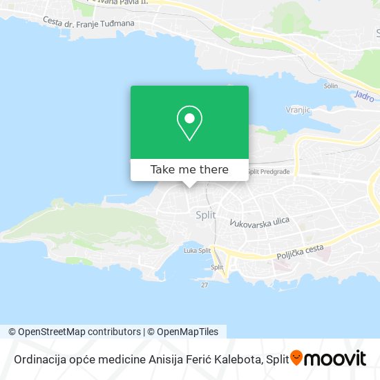 Ordinacija opće medicine Anisija Ferić Kalebota map