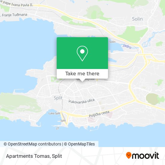 Apartments Tomas map