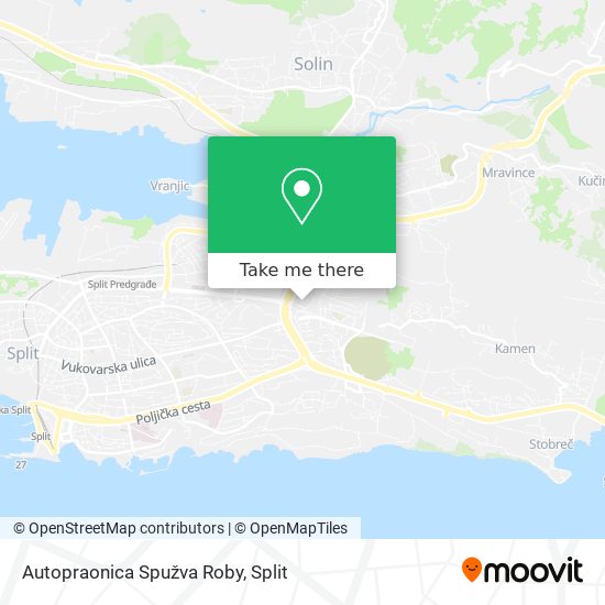 Autopraonica Spužva Roby map