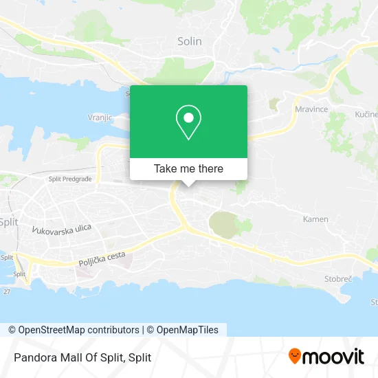 Pandora Mall Of Split map
