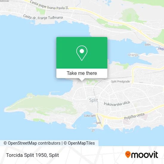 Torcida Split 1950 map