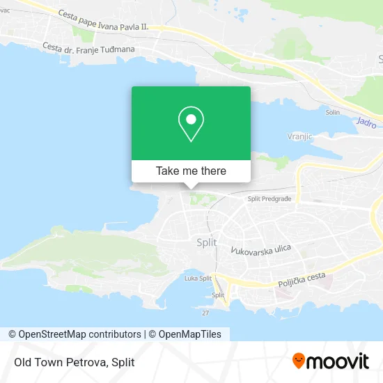 Old Town Petrova map