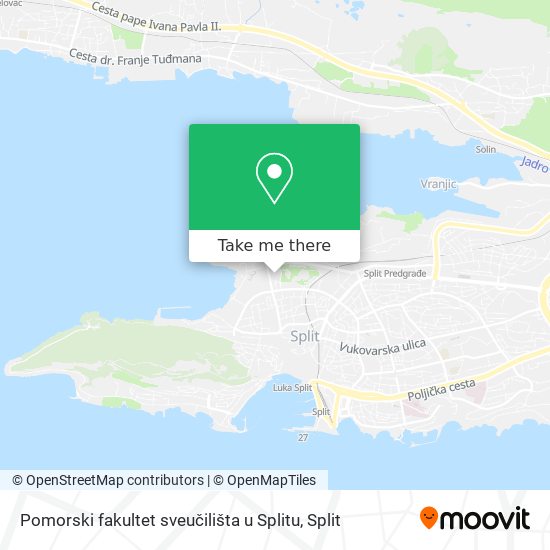 Pomorski fakultet sveučilišta u Splitu map