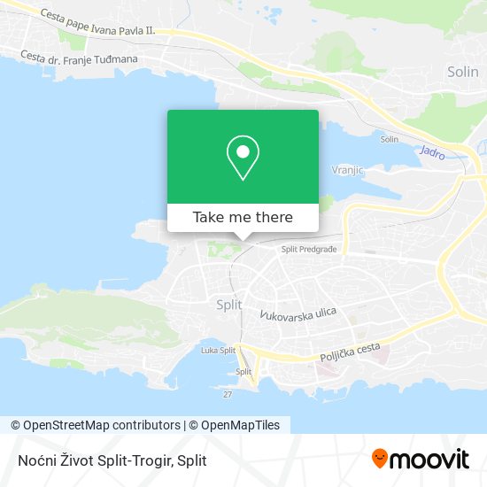 Noćni Život Split-Trogir map
