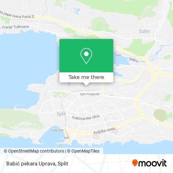 Babić pekara Uprava map
