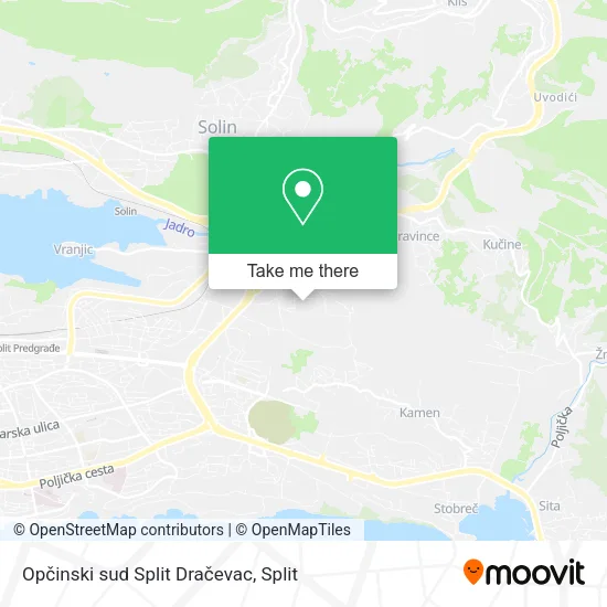 Opčinski sud Split Dračevac map