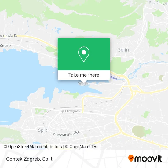Contek Zagreb map