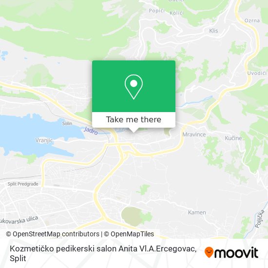 Kozmetičko pedikerski salon Anita Vl.A.Ercegovac map