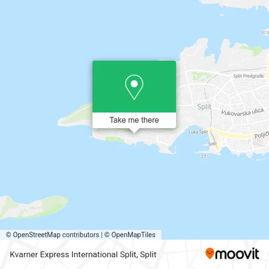 Kvarner Express International Split map