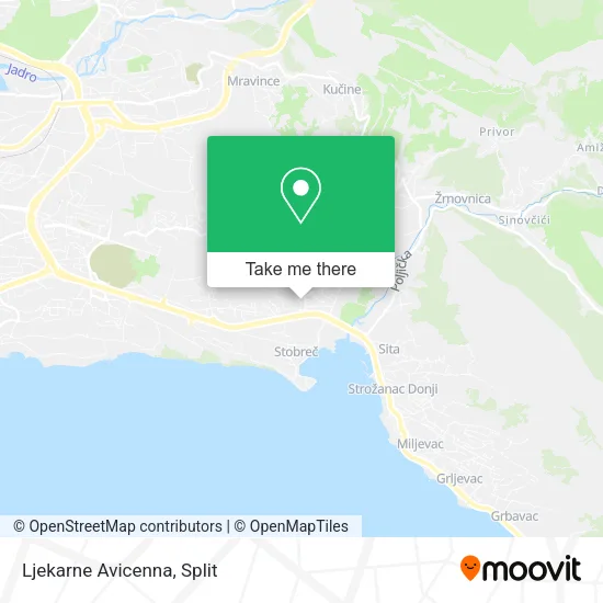 Ljekarne Avicenna map