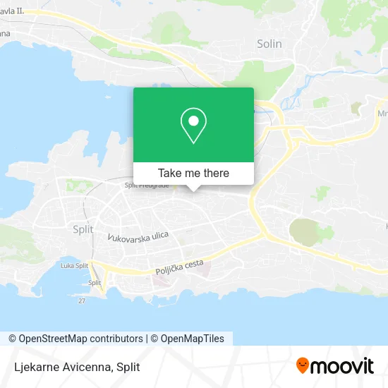 Ljekarne Avicenna map