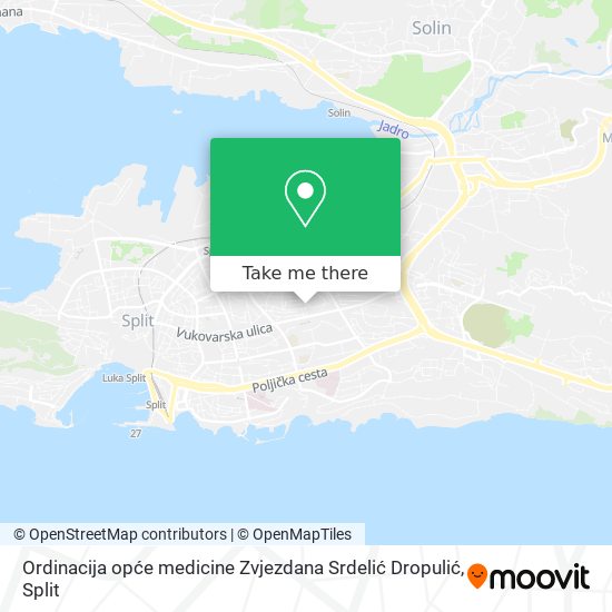 Ordinacija opće medicine Zvjezdana Srdelić Dropulić map