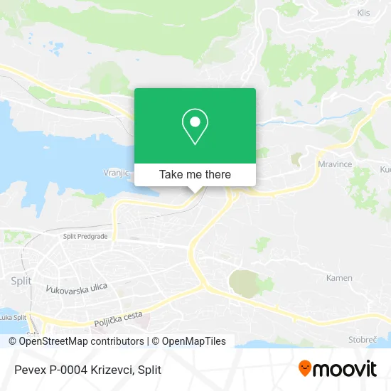 Pevex P-0004 Krizevci map