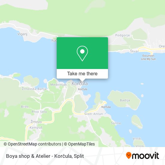 Boya shop & Atelier - Korčula map