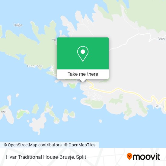 Hvar Traditional House-Brusje map