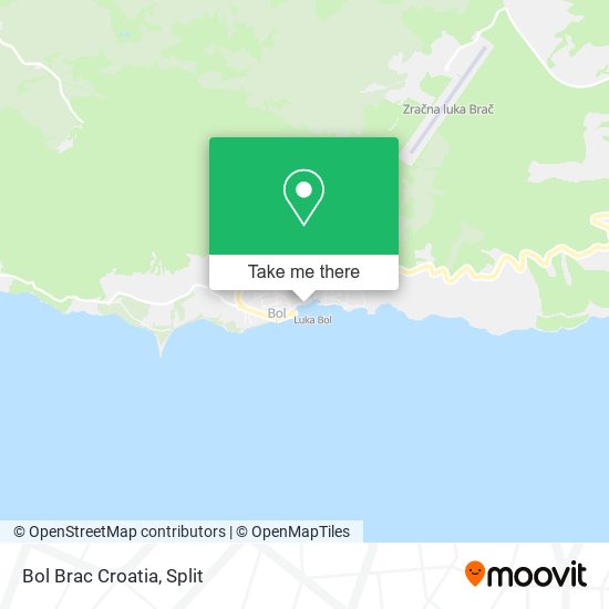 Bol Brac Croatia map