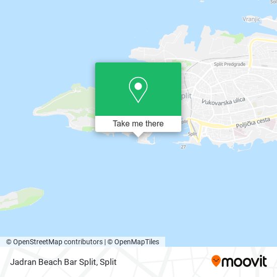 Jadran Beach Bar Split map