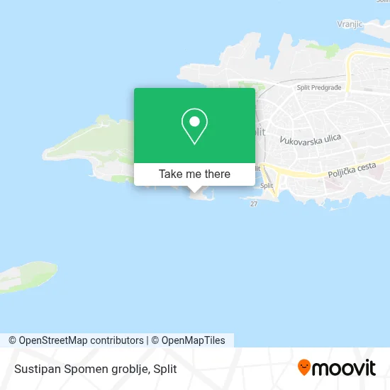 Sustipan Spomen groblje map