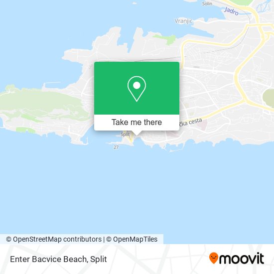Enter Bacvice Beach map