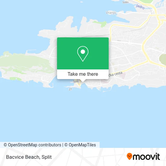 Bacvice Beach map