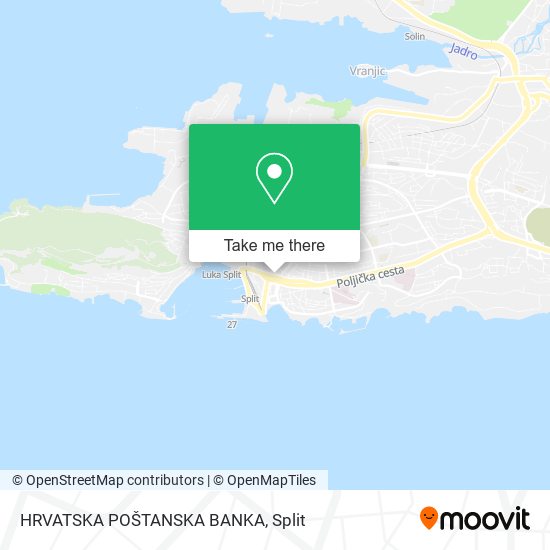 HRVATSKA POŠTANSKA BANKA map