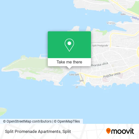 Split Promenade Apartments map
