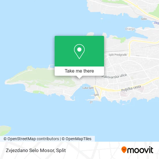 Zvjezdano Selo Mosor map