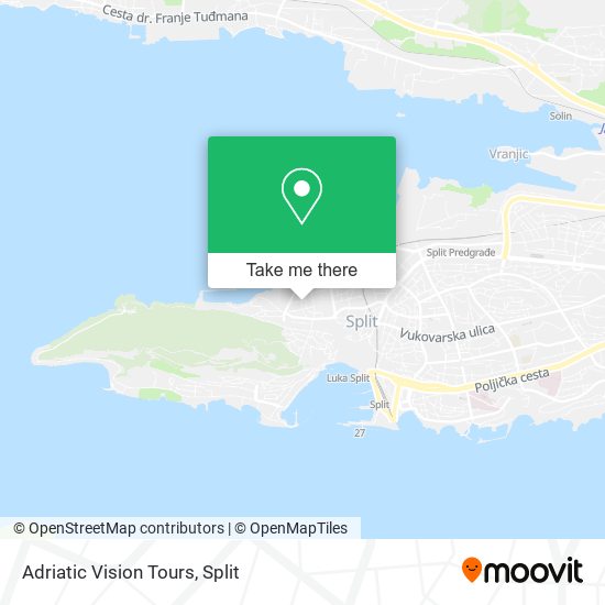 Adriatic Vision Tours map