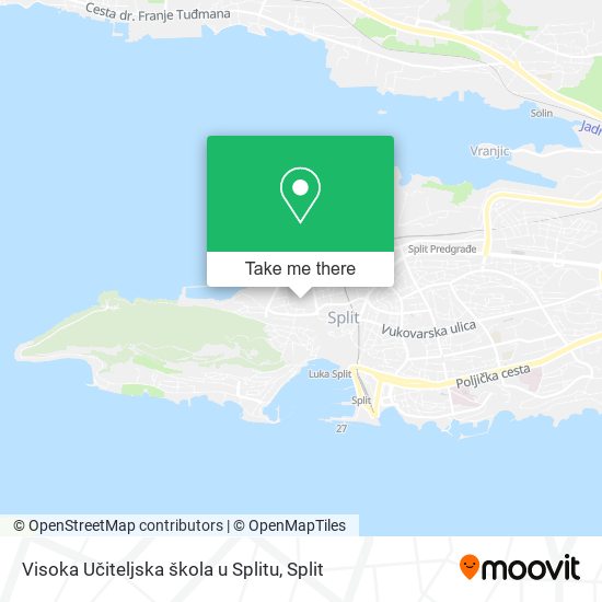 Visoka Učiteljska škola u Splitu map