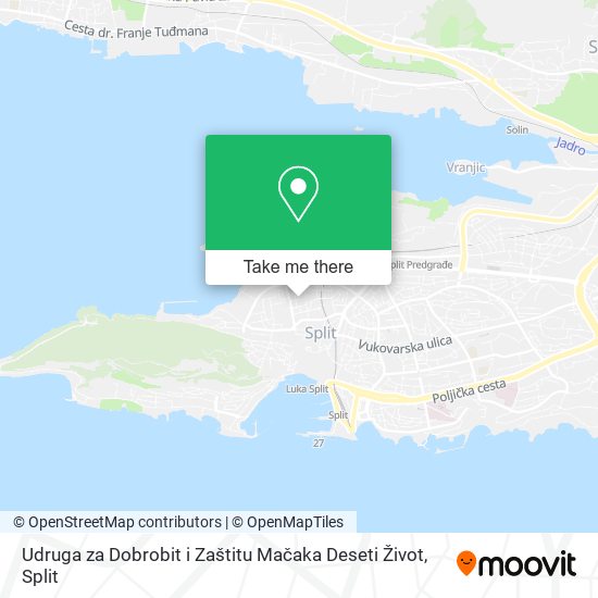 Udruga za Dobrobit i Zaštitu Mačaka Deseti Život map