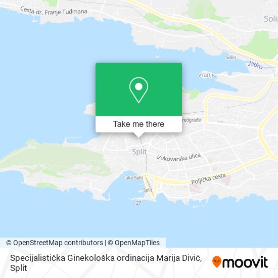 Specijalistička Ginekološka ordinacija Marija Divić map