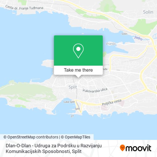 Dlan-O-Dlan - Udruga za Podršku u Razvijanju Komunikacijskih Sposobnosti map