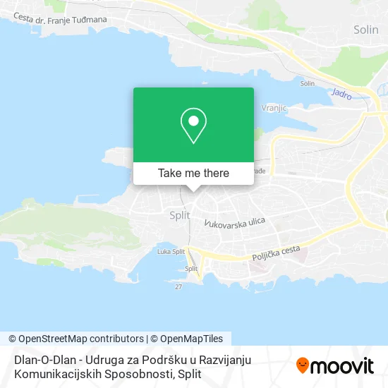 Dlan-O-Dlan - Udruga za Podršku u Razvijanju Komunikacijskih Sposobnosti map