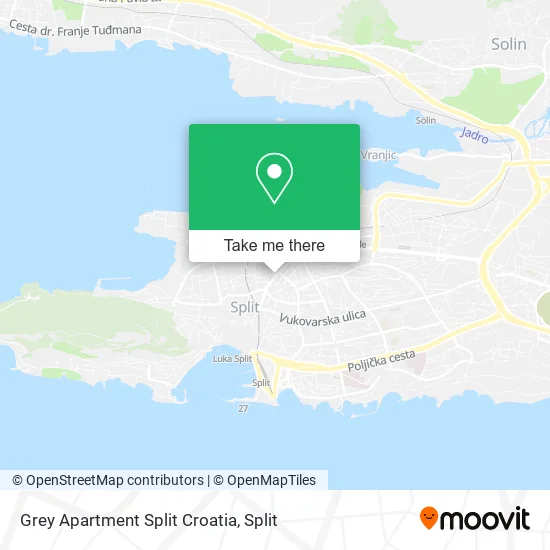 Grey Apartment Split Croatia map