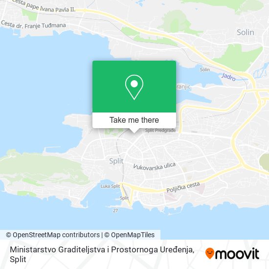 Ministarstvo Graditeljstva i Prostornoga Uređenja map