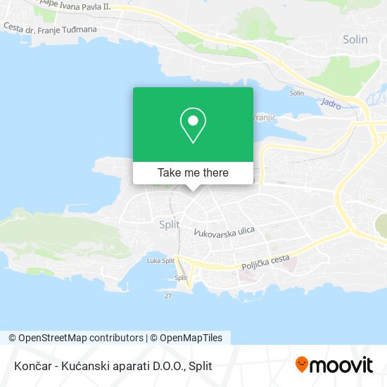Končar - Kućanski aparati D.O.O. map
