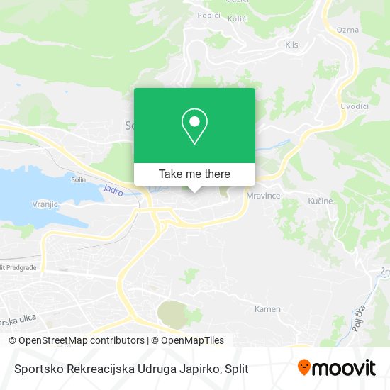 Sportsko Rekreacijska Udruga Japirko map