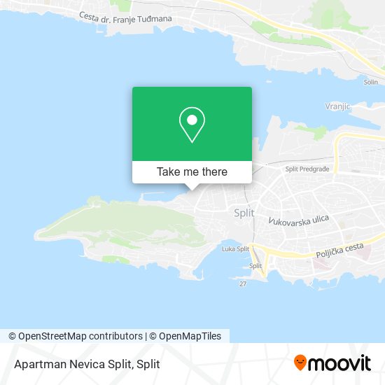 Apartman Nevica Split map