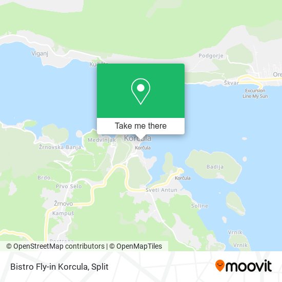 Bistro Fly-in Korcula map