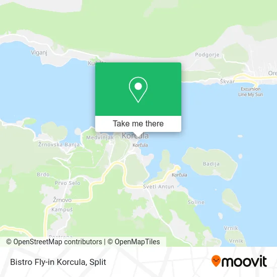 Bistro Fly-in Korcula map